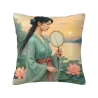 水墨美人抱枕套 - 18x18英寸 | Okomall