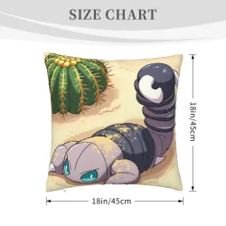 可愛毛絨抱枕套 - 18x18英寸 | Okomall