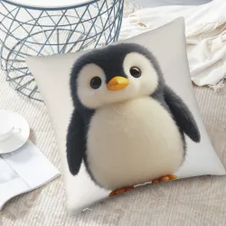 Funda de cojín de animales de dibujos animados lindos - 18x18 pulgadas | OKOMALL
