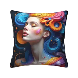 Funda de Almohada de Peluche con Diseño de Vía Láctea - OkOmall