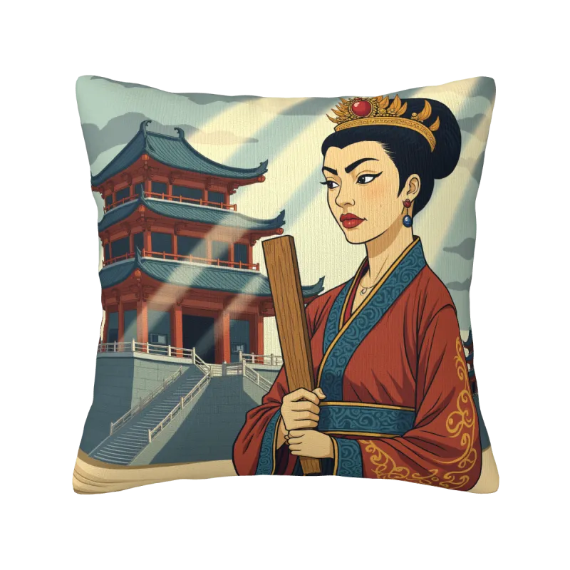 錦繡美人毛絨抱絨抱枕套 - Okomall