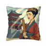 錦繡美人毛絨抱絨抱枕套 - Okomall