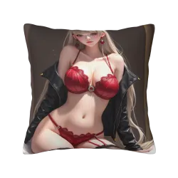 Housse de coussin en peluche à double face 'Séduction' - 18x18 pouces | OKOMALL