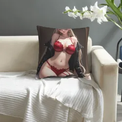 ダブルフェイスのぬいぐるみクッションカバー「魅惑」- 18x18インチ | OKOMALL
