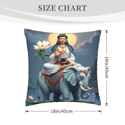 Zen Buddha Plush Pillow Cover - Okomall