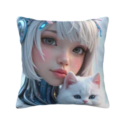 Мягкая плюшевая наволочка с изображением Dreamy Girl - Okomall