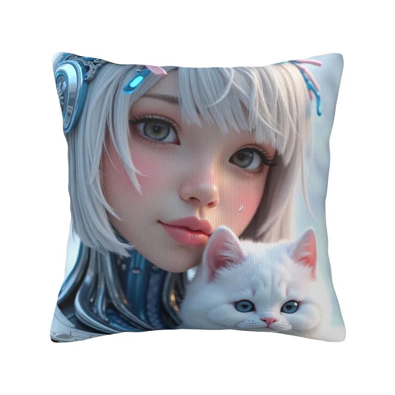 Мягкая плюшевая наволочка с изображением Dreamy Girl - Okomall