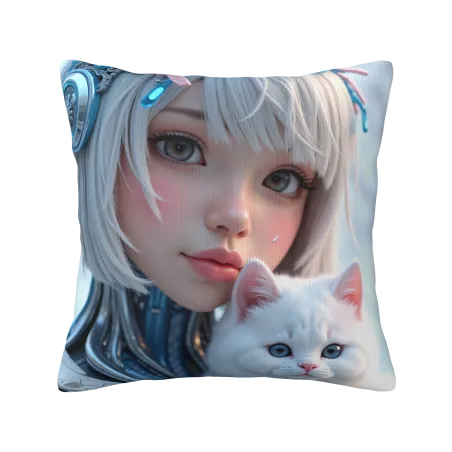 Мягкая плюшевая наволочка с изображением Dreamy Girl - Okomall