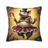 Housse de coussin en peluche cochon gentleman - Okomall