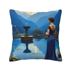 Housse de coussin en peluche Jardin de Rêve - OKOmall