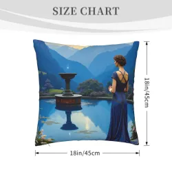 Housse de coussin en peluche Jardin de Rêve - OKOmall