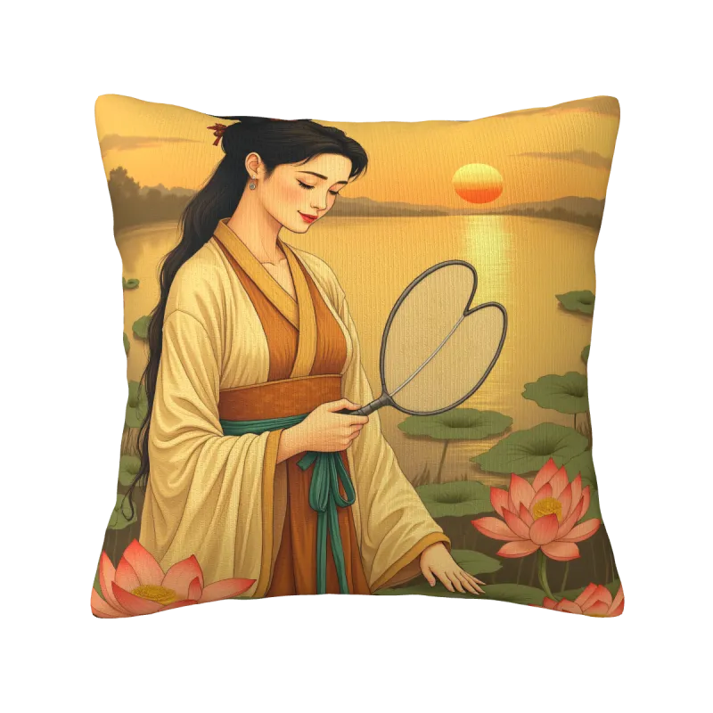 Zen-Garten-Mädchen-Kissenbezug - Okomall Ästhetisches Zuhause