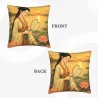 Housse de coussin Fille dans un jardin zen - Okomall Maison Esthétique