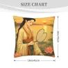 Housse de coussin Fille dans un jardin zen - Okomall Maison Esthétique