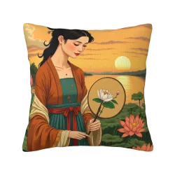 Housse de coussin "Jinyou Beauty" - Okomall