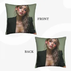 Federa per cuscino in peluche con motivo femminile - Okomall