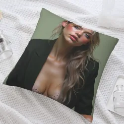 Federa per cuscino in peluche con motivo femminile - Okomall