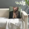 Federa per cuscino in peluche con motivo femminile - Okomall