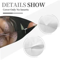 Federa per cuscino in peluche con motivo femminile - Okomall