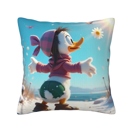 Copri Cuscino in Peluche Adorabile - Sentiero nella Foresta | OkOmall