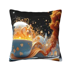 Housse de coussin en peluche 'Lueur de rêve' - Okomall