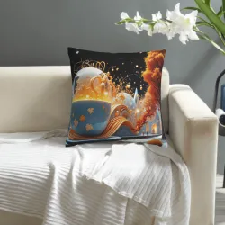 Funda de cojín de peluche 'Sueño de luz' - Okomall