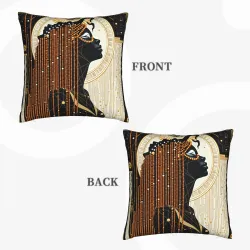 Abstract Female Portrait Plush Pillow Cover - Okomall