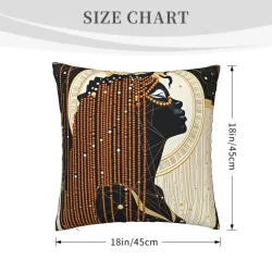 Funda de cojín de peluche con retrato abstracto de mujer - Okomall