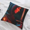 Funda de cojín de peluche con retrato misterioso de mujer - Okomall