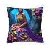 Housse de Coussin en Peluche à Motifs Floraux Rêverie - okomall