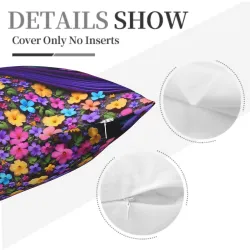 Housse de Coussin en Peluche à Motifs Floraux Rêverie - okomall