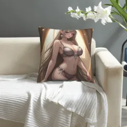 Housse de coussin en peluche Fille de rêve - Okomall