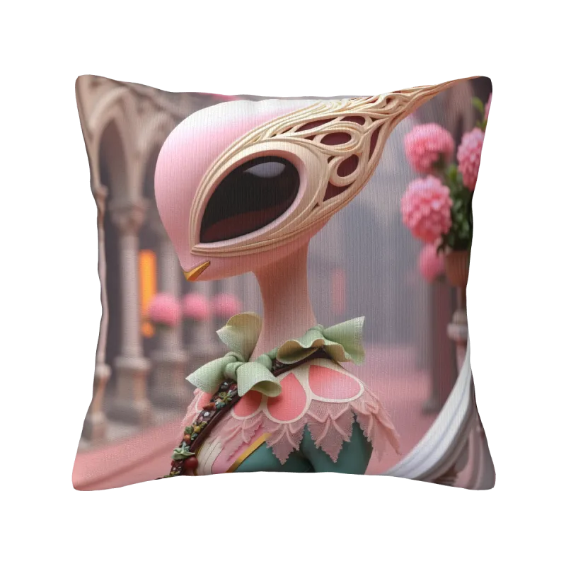 Funda de cojín de felpa con estampado floral - 18x18 pulgadas | OKOMALL