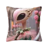Funda de cojín de felpa con estampado floral - 18x18 pulgadas | OKOMALL