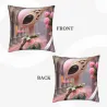 Copri-cuscino in peluche con motivo floreale 'Sogno' - 18x18 pollici | OKOMALL