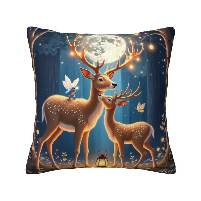 요정의 숲 곰인형 쿠션 커버 - 18x18인치 | Okomall