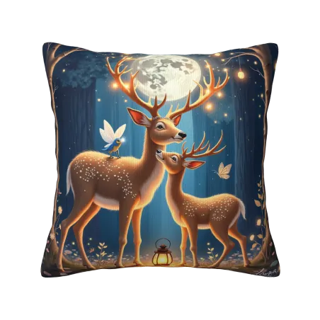 요정의 숲 곰인형 쿠션 커버 - 18x18인치 | Okomall