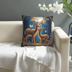 Housse de coussin en peluche Elfe de la Forêt - 18x18 pouces | Okomall
