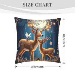 Housse de coussin en peluche Elfe de la Forêt - 18x18 pouces | Okomall