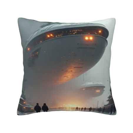 Housse de Coussin en Peluche 'Brume Mystérieuse' - Okomall