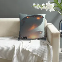 Housse de Coussin en Peluche 'Brume Mystérieuse' - Okomall
