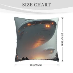 Housse de Coussin en Peluche 'Brume Mystérieuse' - Okomall