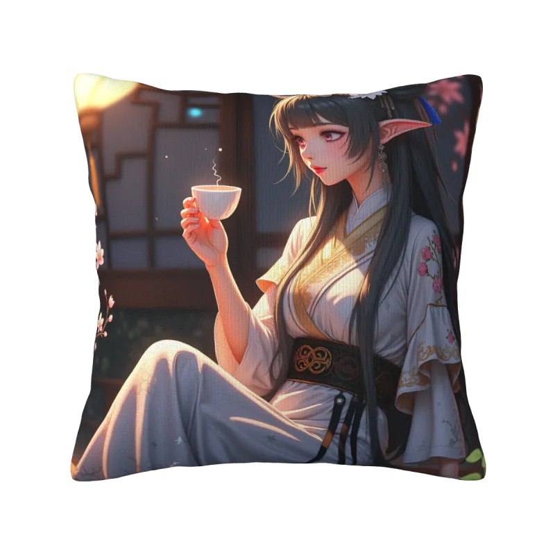 日式和風美人毛絨抱枕套 - Okomall
