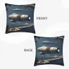Cuscino in peluche a tema città futuristica - 18x18 pollici | Okomall