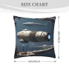 Futuristic City Plush Pillow Cover - 18x18 inches | Okomall