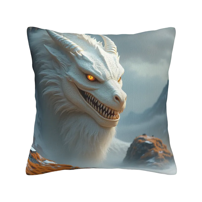 Housse de coussin en peluche à motifs d'écailles de dragon - Okomall