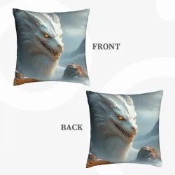 Housse de coussin en peluche à motifs d'écailles de dragon - Okomall