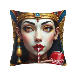 Coussin décoratif portrait de femme exotique - Okomall
