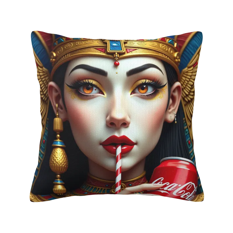 Coussin décoratif portrait de femme exotique - Okomall