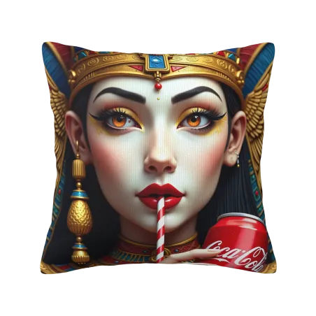 Funda de cojín con retrato femenino de estilo exótico - Okomall
